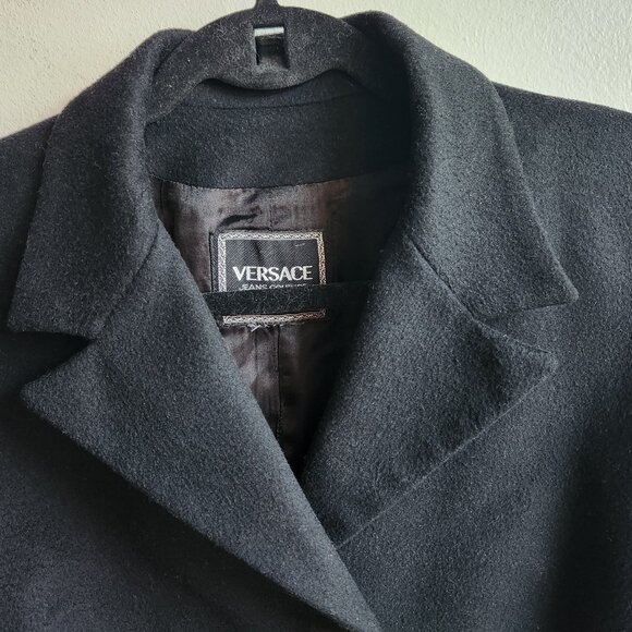 Versace Jeans Couture Black Wool Cashmere Blazer - Sz 6 - Picture 2 of 11
